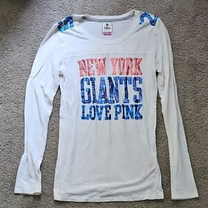 Victoria's Secret PINK New York Giants Long Sleeve Shirt